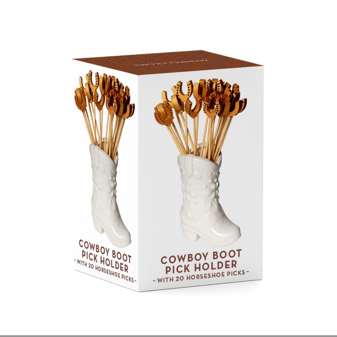 Boot Pick Western Cowboy Boot w/20 Horseshoe Picks – CreativeKitchen